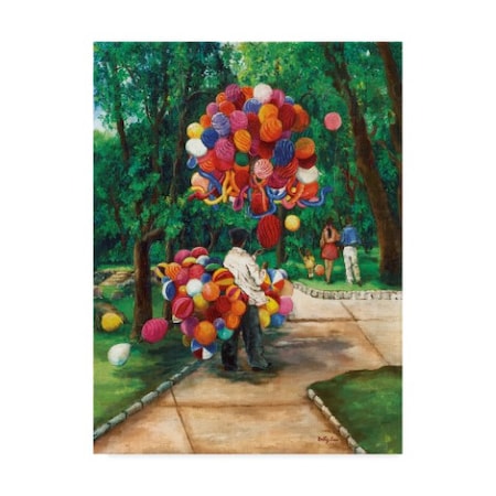 Betty Lou 'The Balloon Man' Canvas Art,24x32